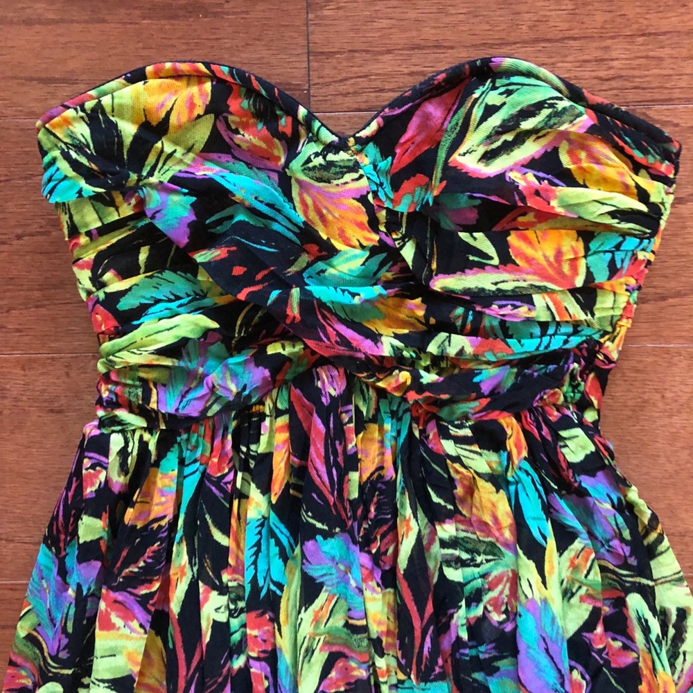 Tropical floral long dress